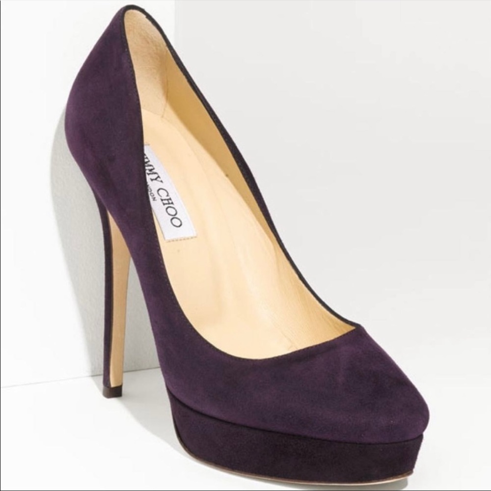 Jimmy Choo Cosmic Purple Suede Pumps